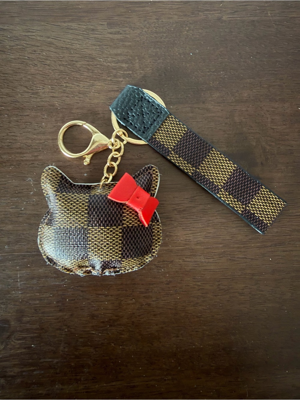 Hello Kitty Checkered Bag Charm